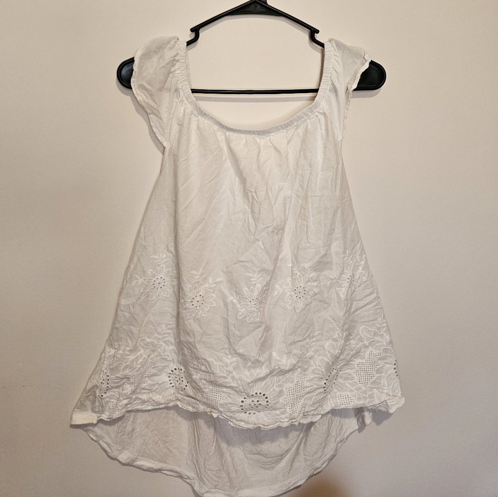 Maurices White Asymmetrical Tank Top